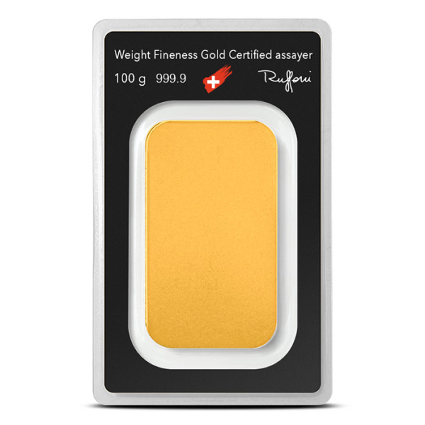 100 GRAM GOLD BAR ARGOR-HERAEUS - Reverse