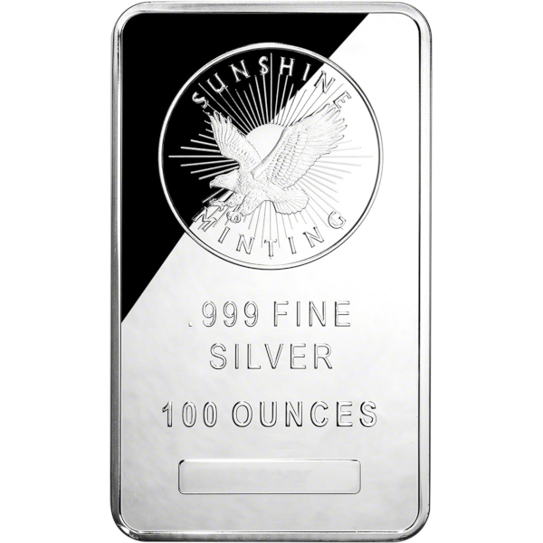 100 OZ SILVER BAR SUNSHINE - Obverse