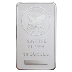 10 OZ SILVER BAR VARIOUS BRANDS Obverse