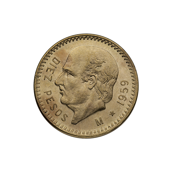 10 PESO MEXICAN GOLD COIN Obverse