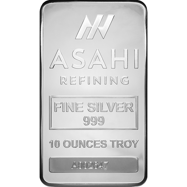 10 OZ SILVER BAR ASAHI Obverse