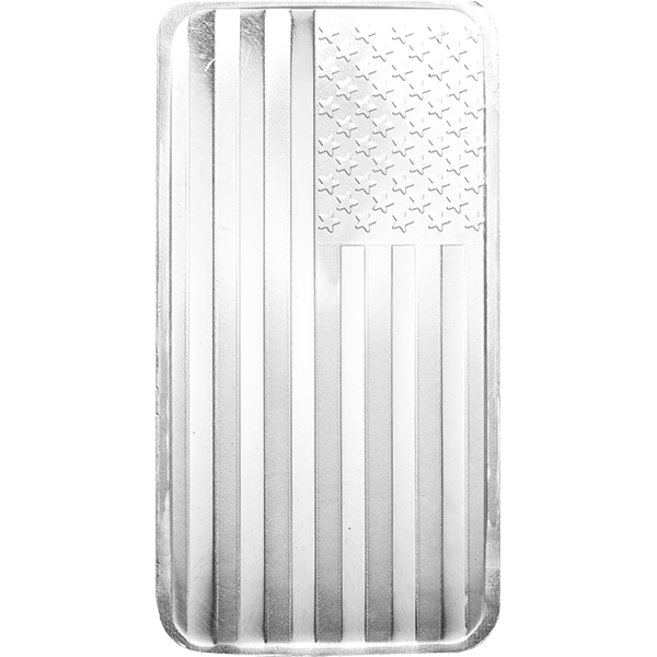 10 OZ SILVER BAR FLAG  Obverse