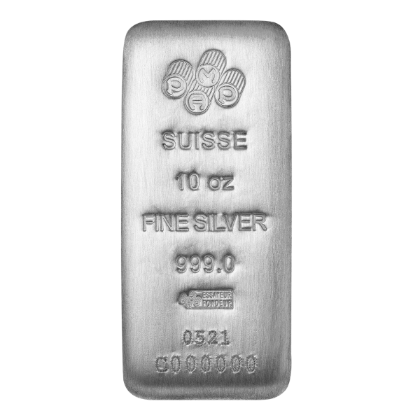 10 OZ SILVER BAR PAMP - Obverse