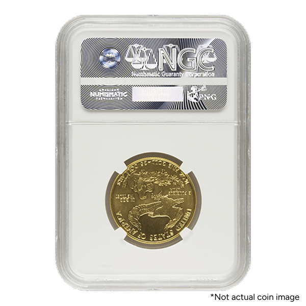 1997 1/2 oz American Gold Eagle coin graded MS69 by NGC, encapsulated for authenticity and value, ideal for gold investors and certified coin collectors.