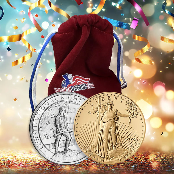 American Strength Gift Pack - 1/10 oz Gold Eagle + 2A Round