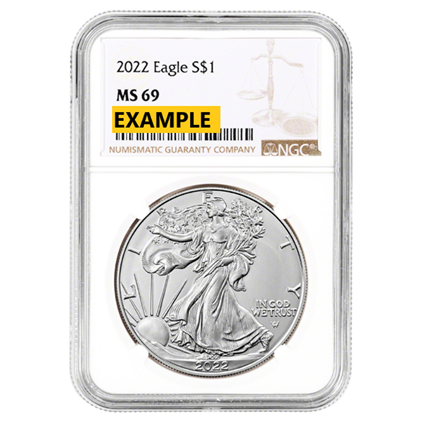1 OZ AMERICAN SILVER EAGLE NGC PROOF 70