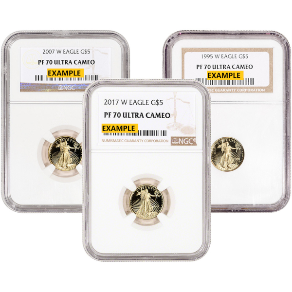 1/10 OZ AMERICAN GOLD EAGLE NGC70 PROOF - Obverse