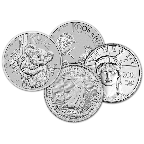 1/10 OZ .9995 PLATINUM COIN RANDOM TYPE - Obverse