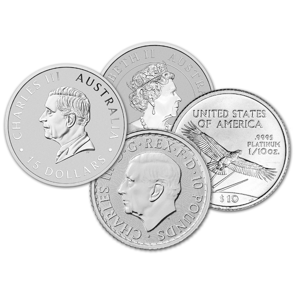 1/10 OZ .9995 PLATINUM COIN RANDOM TYPE - Reverse