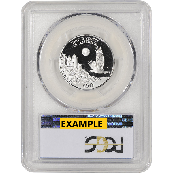 1/2 OZ AMERICAN PLATINUM PROOF EAGLE PCGS PF70 - Reverse