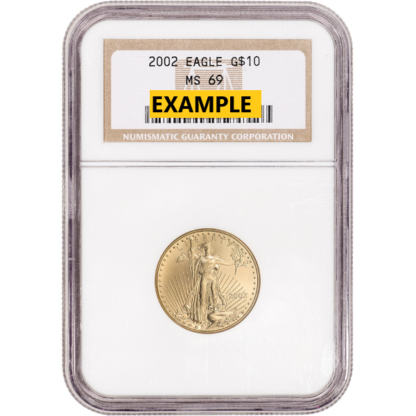 2002 1/4 OZ AMERICAN GOLD EAGLE NGC69 - Obverse