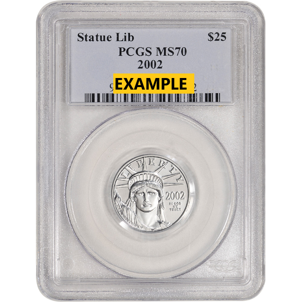 1/4 OZ AMERICAN PLATINUM EAGLE PCGS MS70 - Obverse