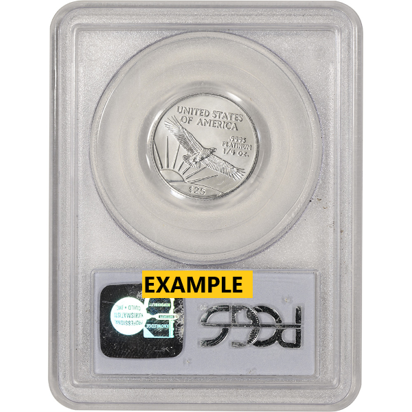 1/4 OZ AMERICAN PLATINUM EAGLE PCGS MS70 - Reverse
