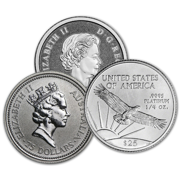 1/4 OZ .9995 PLATINUM COIN RANDOM TYPE - Reverse