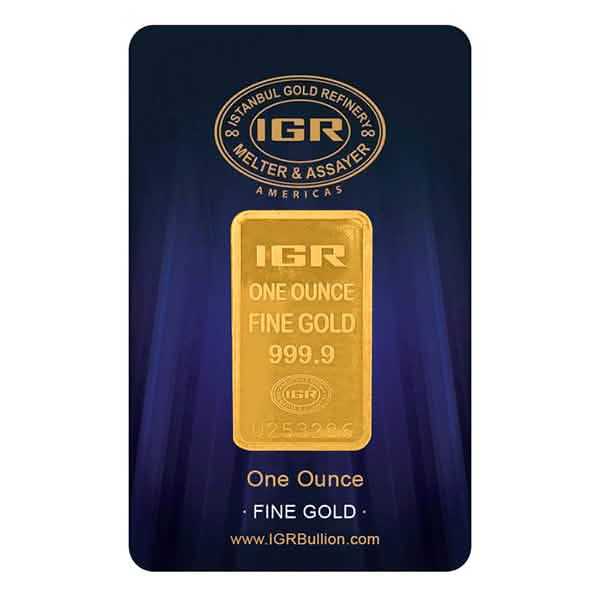 1 OZ GOLD BAR IGR - Obverse
