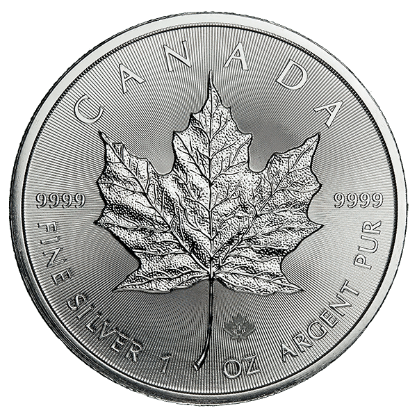 1 OZ CANADIAN SILVER MAPLE LEAF Obverse