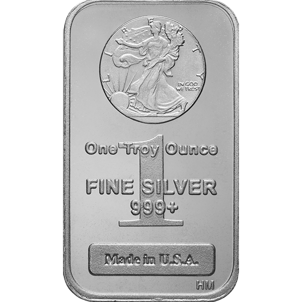 1 OZ SILVER BAR WALKING LIBERTY Obverse
