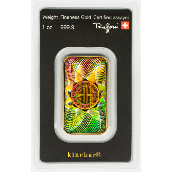 1 OZ GOLD BAR ARGOR-HERAEUS KINEBAR - Obverse