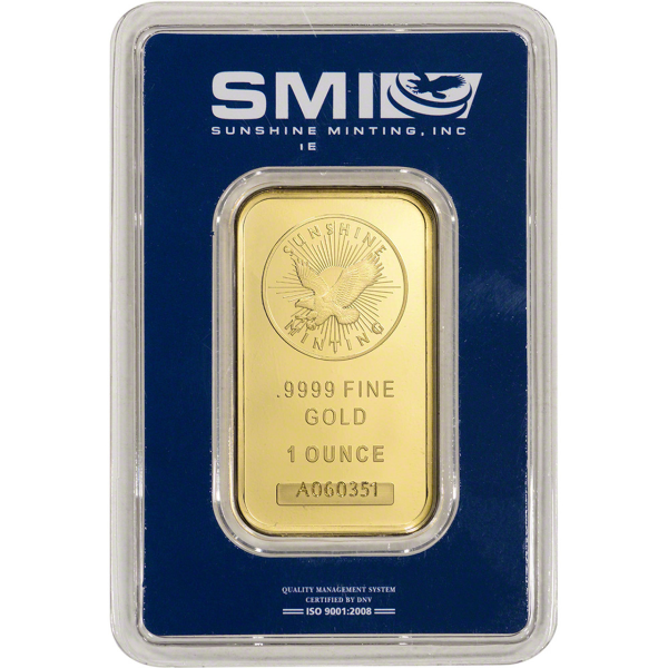 1 OZ GOLD BAR SUNSHINE - Obverse