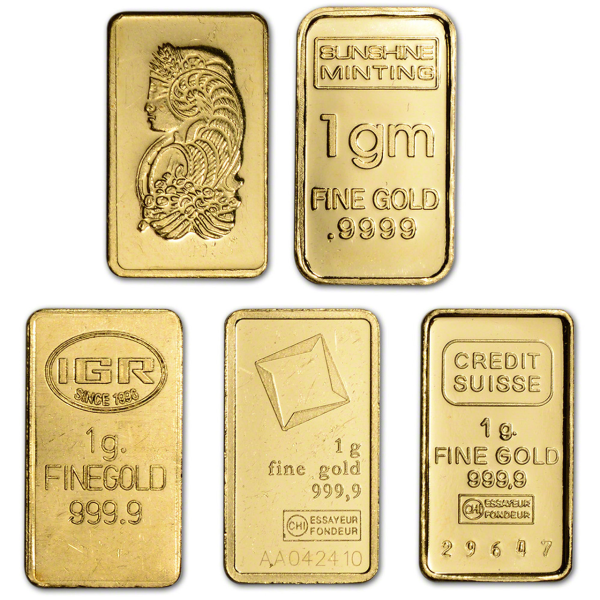 1 GRAM GOLD BAR RANDOM BRAND - Obverse