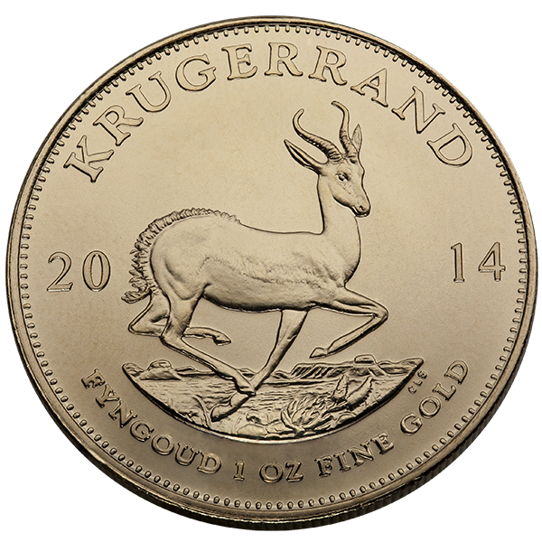 1 OZ SOUTH AFRICAN GOLD KRUGERRAND Reverse