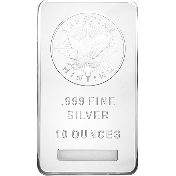 10 OZ SILVER BAR SUNSHINE MINT Obverse