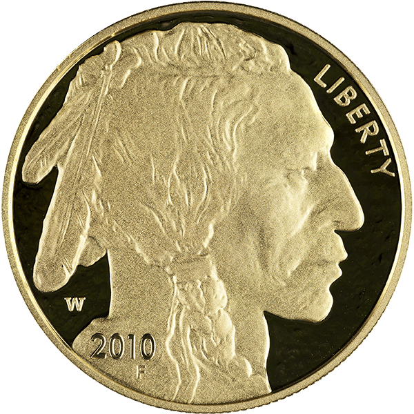 2010 1 OZ AMERICAN GOLD BUFFALO PROOF - Obverse