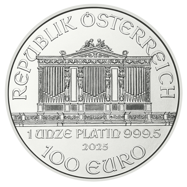 2025 1 OZ AUSTRIAN PLATINUM PHILHARMONIC - Obverse