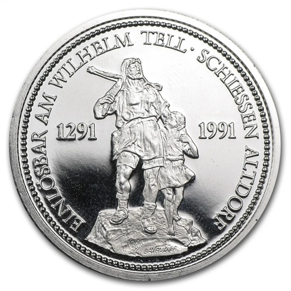 1 OZ SWISS PLATINUM THALER - Obverse