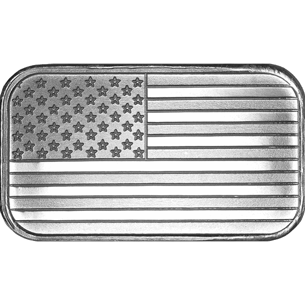 1 OZ SILVER BAR FLAG  Obverse