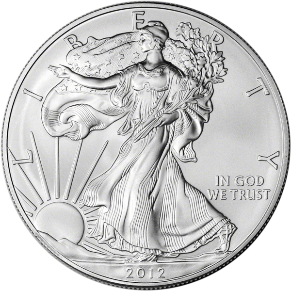 2012 1 OZ AMERICAN SILVER EAGLE - Obverse