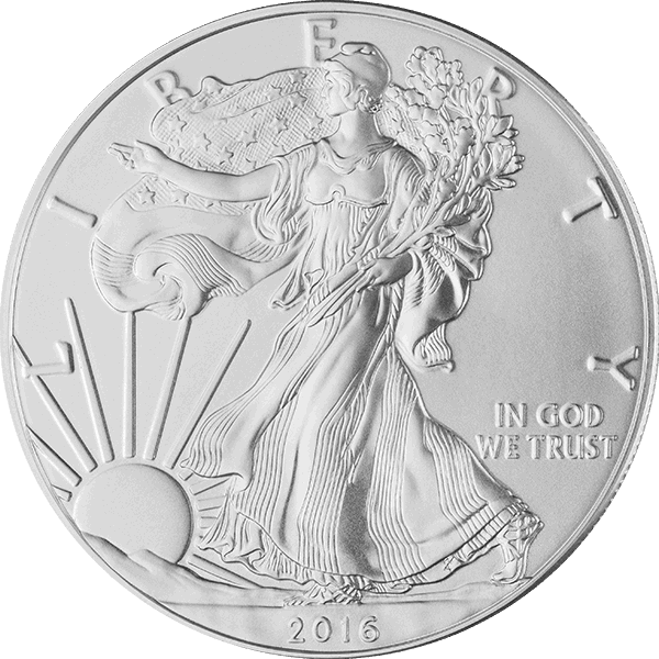 2016 1 OZ AMERICAN SILVER EAGLE - Obverse