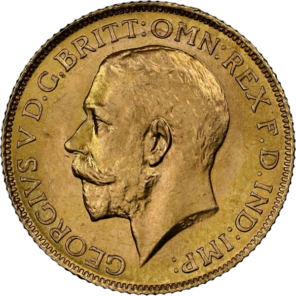 ENGLISH GOLD SOVEREIGN KING GEORGE V - Obverse