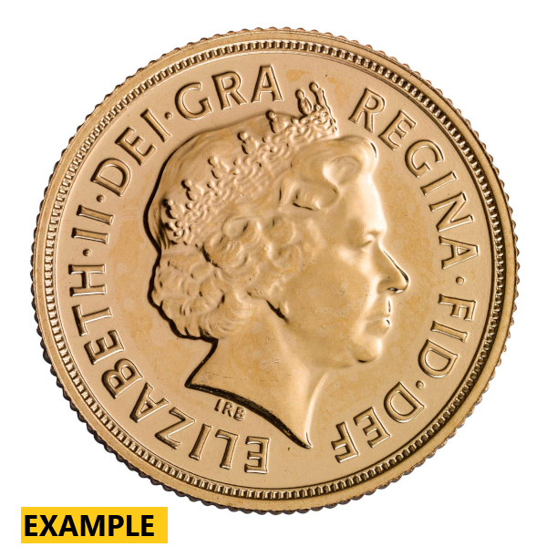 ENGLISH GOLD SOVEREIGN QUEEN ELIZABETH 1998 TO 2014 - Obverse