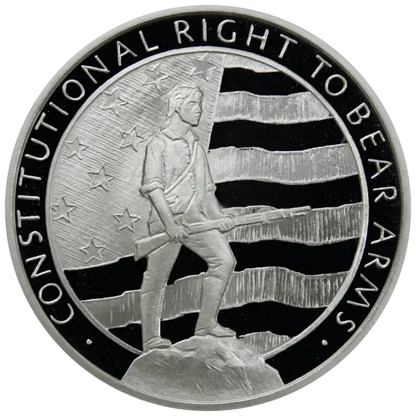 1 OZ SILVER ROUND SECOND AMENDMENT GOLDEN STATE MINT 1