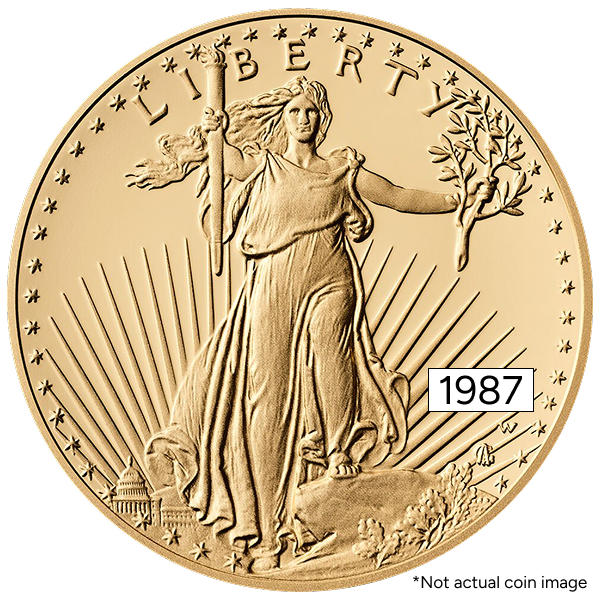 1987 1/2 OZ AMERICAN GOLD EAGLE