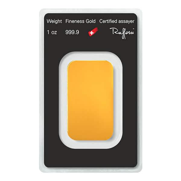 1 OZ GOLD BAR ARGOR-HERAEUS - Reverse