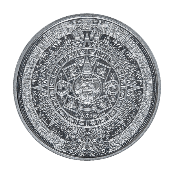 1/10 OZ SILVER ROUND AZTEC CALENDAR 1