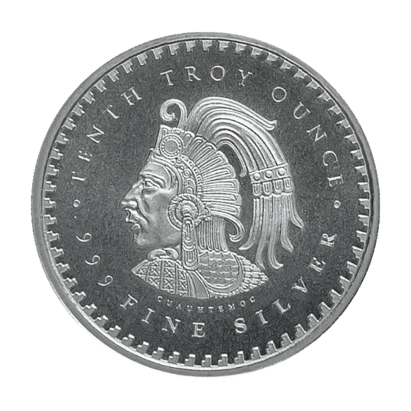 1/10 OZ SILVER ROUND AZTEC CALENDAR 2