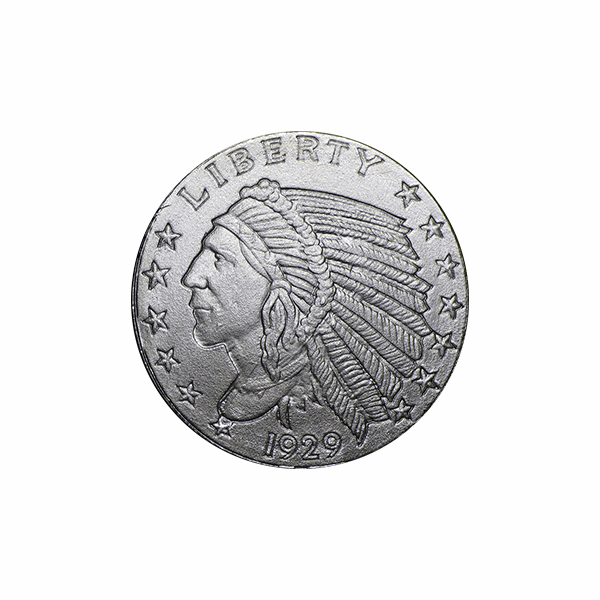 Golden State Mint 1 oz silver round featuring 1929 Native American Indian Head design with LIBERTY inscription and detailed feathered headdress