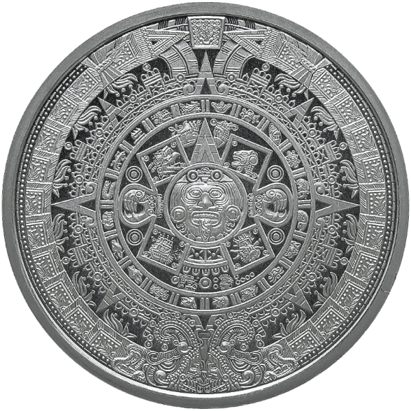 1/2 OZ SILVER ROUND AZTEC CALENDAR 1