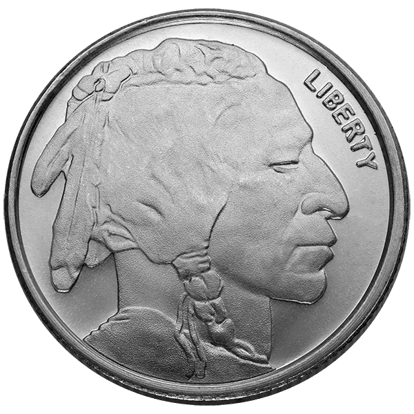 1/4 OZ SILVER ROUND BUFFALO  Obverse