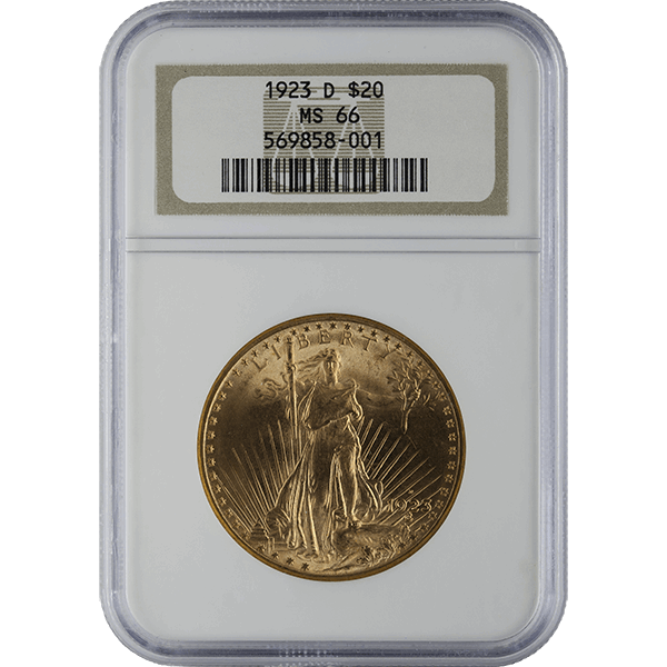 $20 U.S. GOLD SAINT NGC66 - Obverse