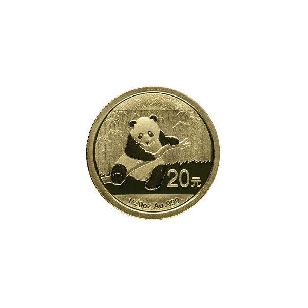 1/20 OZ CHINESE GOLD PANDA - Reverse