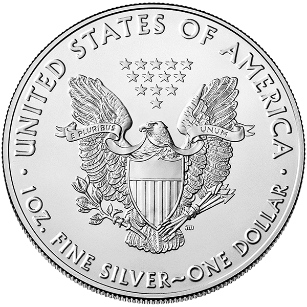 2021 1 OZ AMERICAN SILVER EAGLE TYPE 1 REVERSE - Reverse